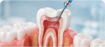 Root canal treatment illustration